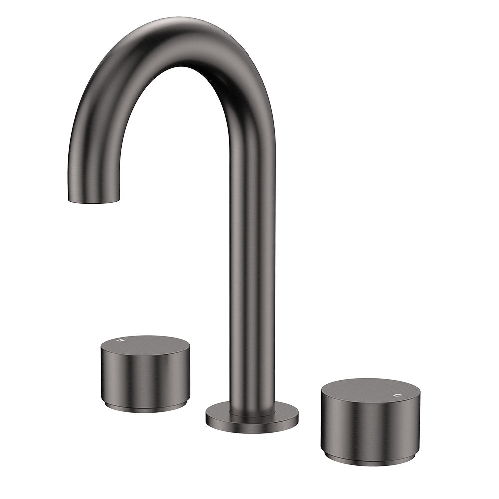 Kaya Round Hob Set, Round Taps in Gun Metal