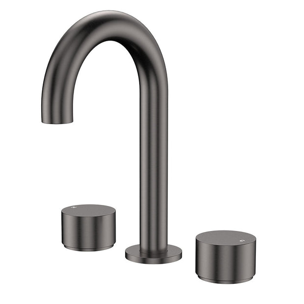 Kaya Round Hob Set, Round Taps in Gun Metal