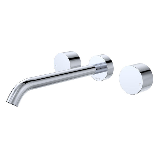 Kaya Wall Set, Round Taps, 220mm Outlet in Chrome