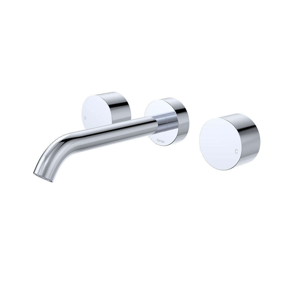 Fienza Kaya Wall Set, Round Taps, 180mm Outlet