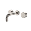Kaya Wall Set, Round Taps, 130mm Outlet in Brushed Nickel