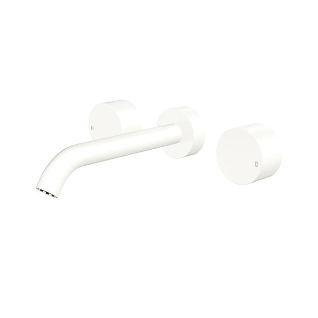 Kaya Wall Set, Round Taps, 180mm Outlet in Matte White