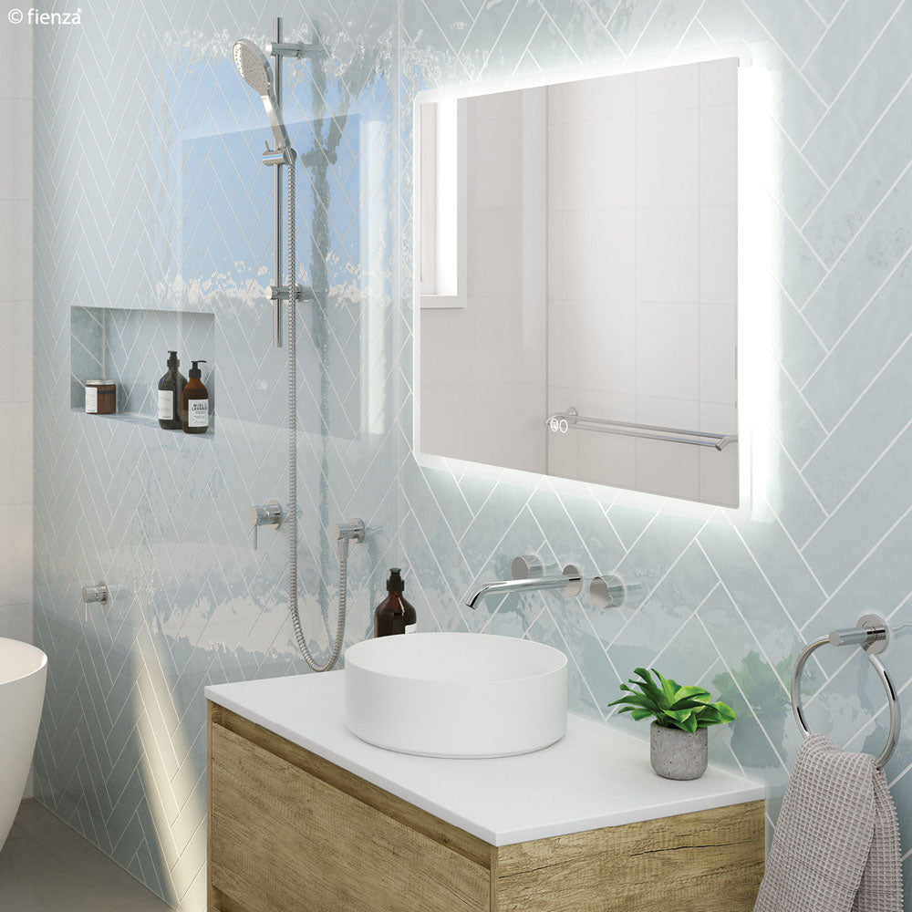 Fienza Kaya Wall Set, Round Taps, 180mm Outlet