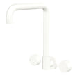 Kaya Squareline Wall Set, Round Taps in Matte White
