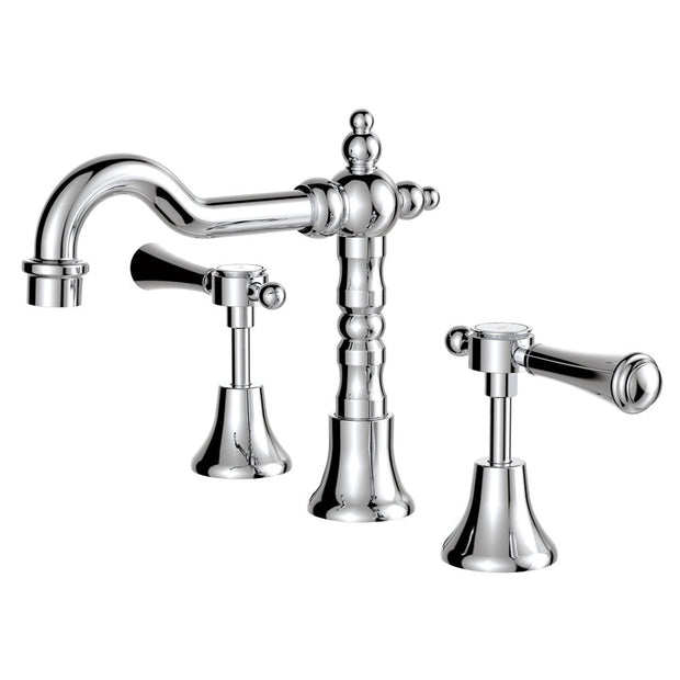 Lillian Lever Basin Set in Chrome