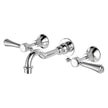 Lillian Lever Basin/Bath Wall Set in Chrome