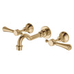 Lillian Lever Basin/Bath Wall Set in Urban Brass