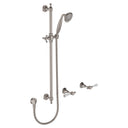 Brushed Nickel with Ceramic White Handle