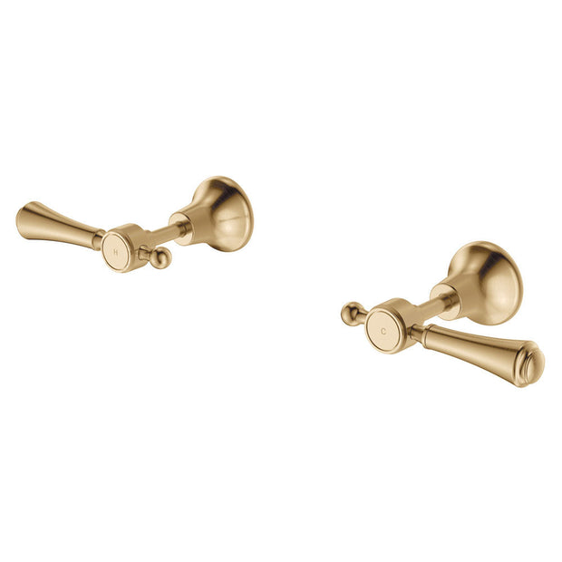 Lillian Lever Wall Top Assemblies in Urban Brass