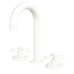 Kaya Round Hob Set, Cross Taps in Matte White