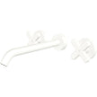 Kaya Wall Set, Cross Taps, 220mm in Matte White