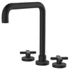 Kaya Squareline Hob Set, Cross Taps in Matte Black