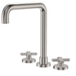 Kaya Squareline Hob Set, Cross Taps in Brushed Nickel
