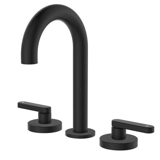 Kaya Round Hob Set, Lever Taps in Matte Black