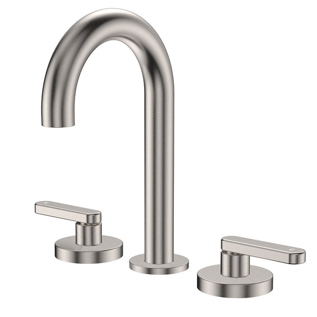 Kaya Round Hob Set, Lever Taps in Brushed Nickel