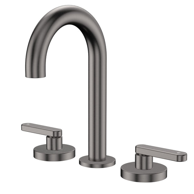 Kaya Round Hob Set, Lever Taps in Gun Metal