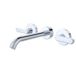 Kaya Wall Set, Lever Taps, 180mm in Chrome