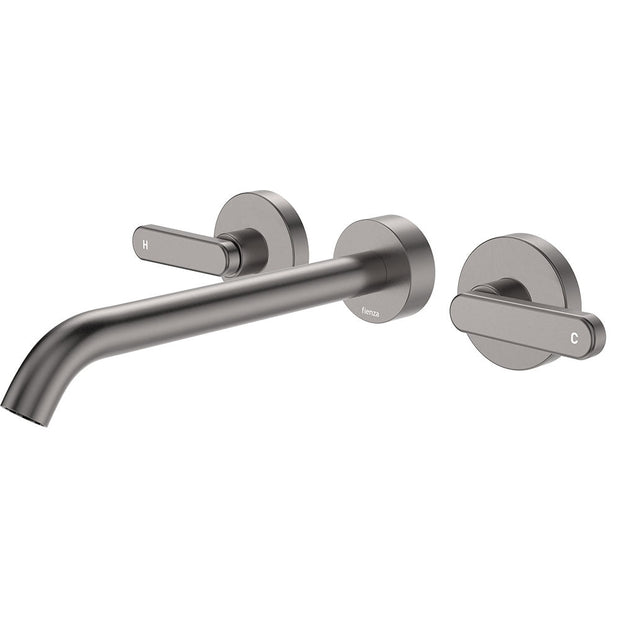 Kaya Wall Set, Lever Taps, 220mm in Gun Metal