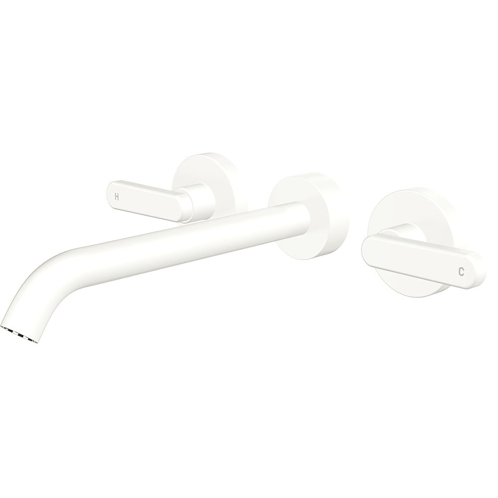 Kaya Wall Set, Lever Taps, 220mm in Matte White
