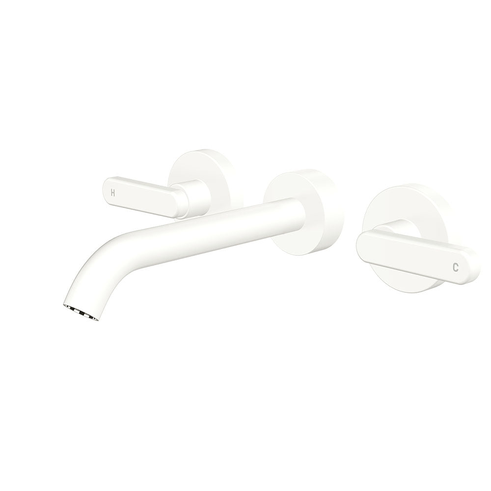 Kaya Wall Set, Lever Taps, 180mm in Matte White