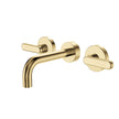 Kaya Wall Set, Lever Taps, 130mm in Urban Brass