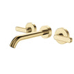 Kaya Wall Set, Lever Taps, 180mm in Urban Brass