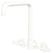 Kaya Squareline Wall Set, Lever Taps in Matte White
