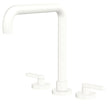 Kaya Squareline Hob Set, Lever Taps in Matte White