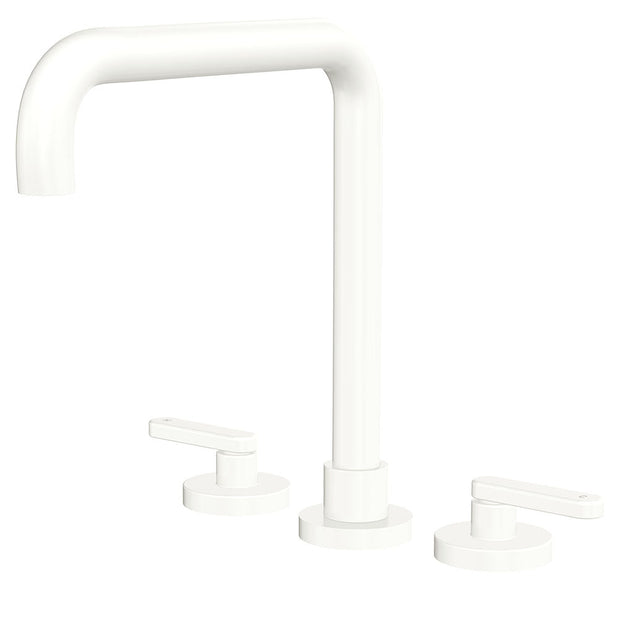Kaya Squareline Hob Set, Lever Taps in Matte White