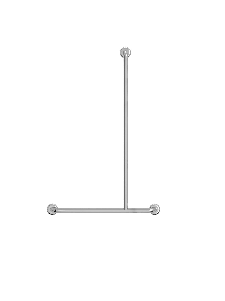 Zenmo Mobi Care T Shape Shower Rail Right Hand in Stainless Steel
