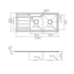 Zenmo Impact Double Bowl Sink with Tap Hole and Drainer
