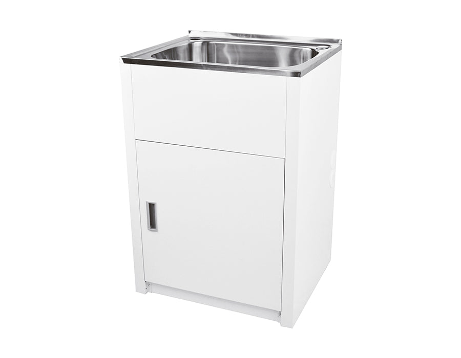 Zenmo Lavassa 35L Laundry Trough and Cabinet 555mm in Matte White
