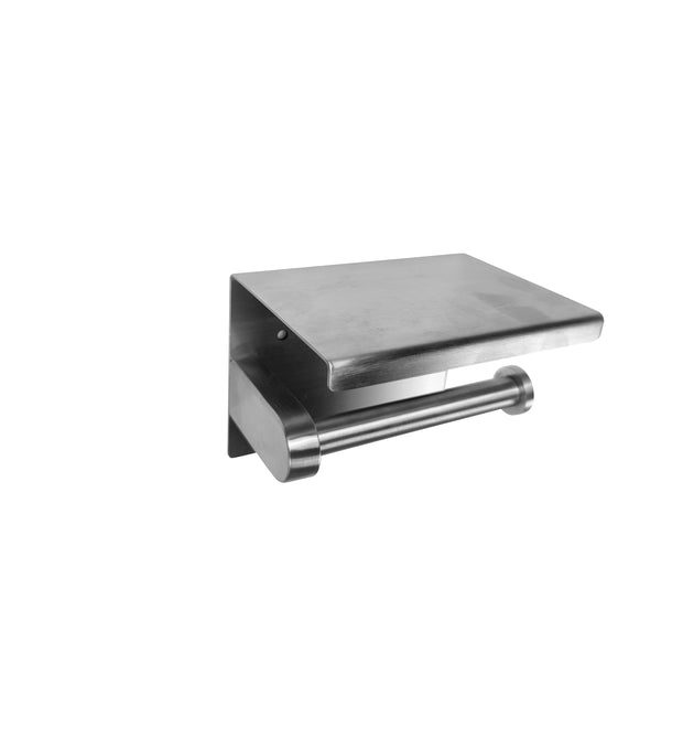 Zenmo Mobi Single Toilet Roll Holder with Cover in Stainless Steel