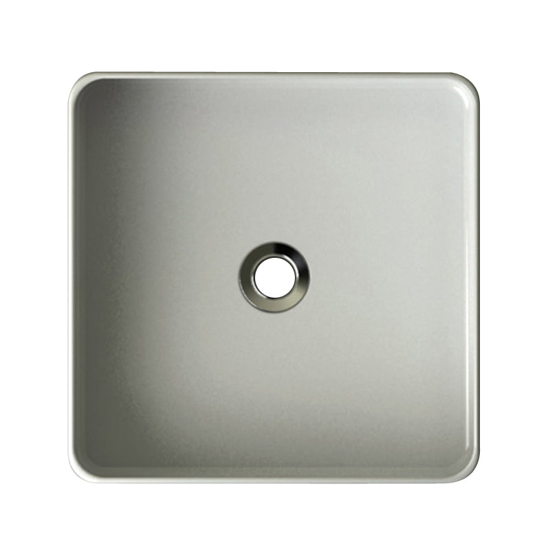 Ikon Ultra Thin Square Basin 400mm in Gloss White