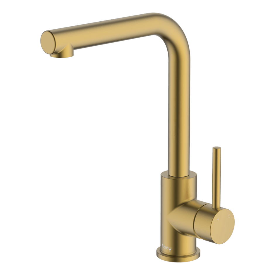 Lucia Side Lever Sink Mixer in Brushed Brass