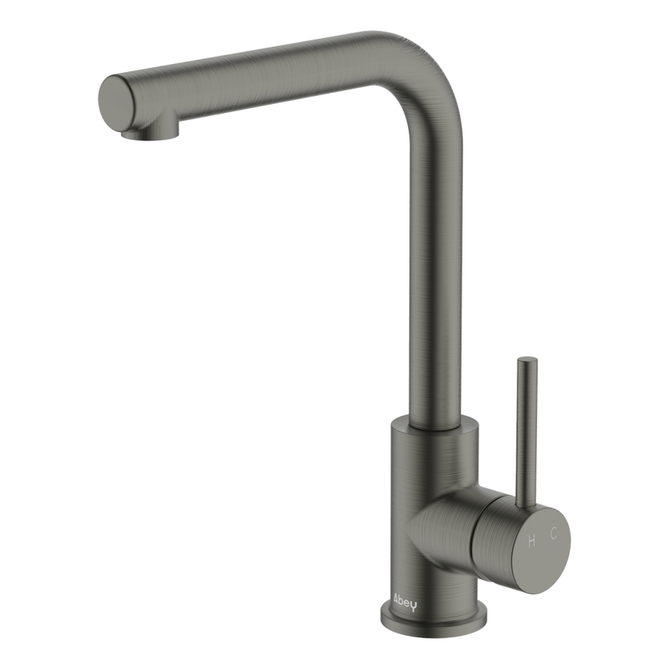 Lucia Side Lever Sink Mixer in Gun Metal