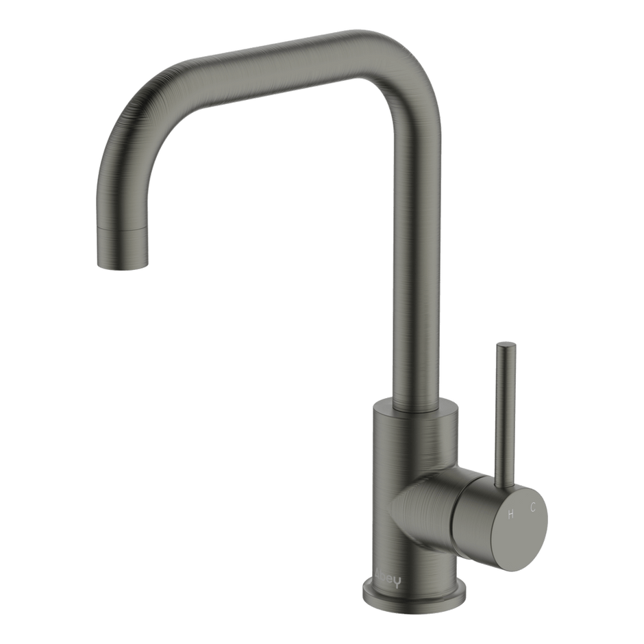 Lucia Square Sidelever Mixer in Gun Metal