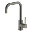 Lucia Square Sidelever Mixer in Gun Metal