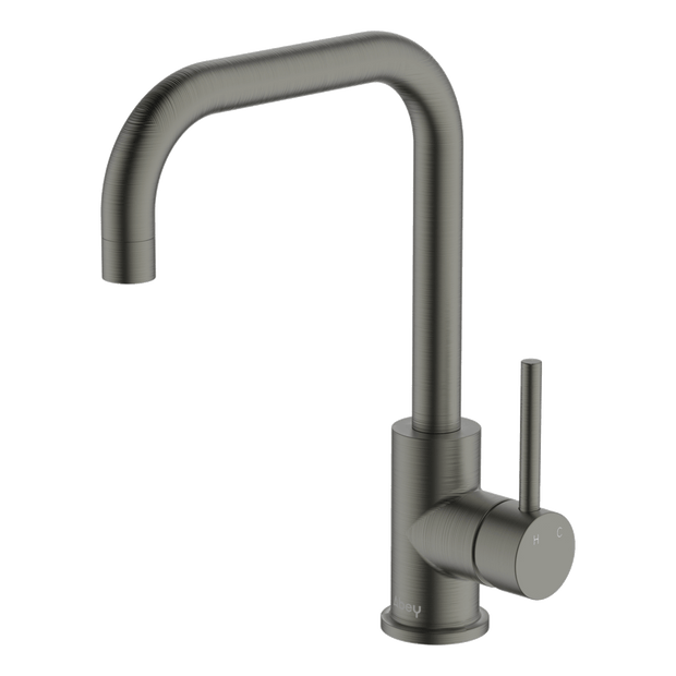 Lucia Square Sidelever Mixer in Gun Metal