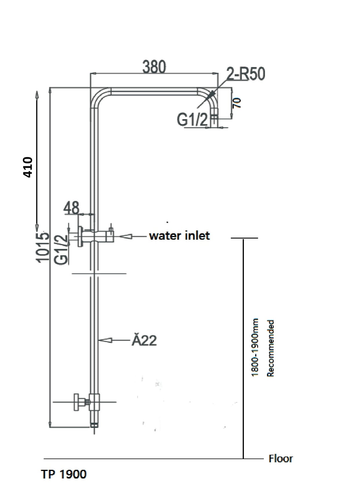 Zenmo Mondo Multifunction Shower Rail TP1900
