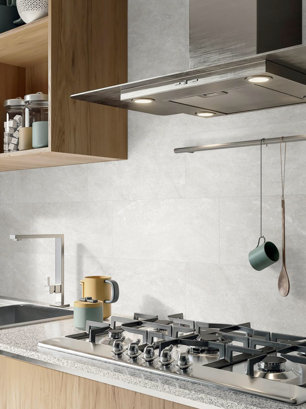 Kiel Bianco Stone Look Porcelain Tiles