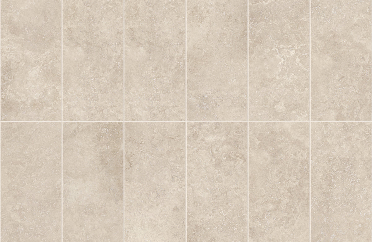 Bari Beige Travertine Look Porcelain Tiles 75x300mm