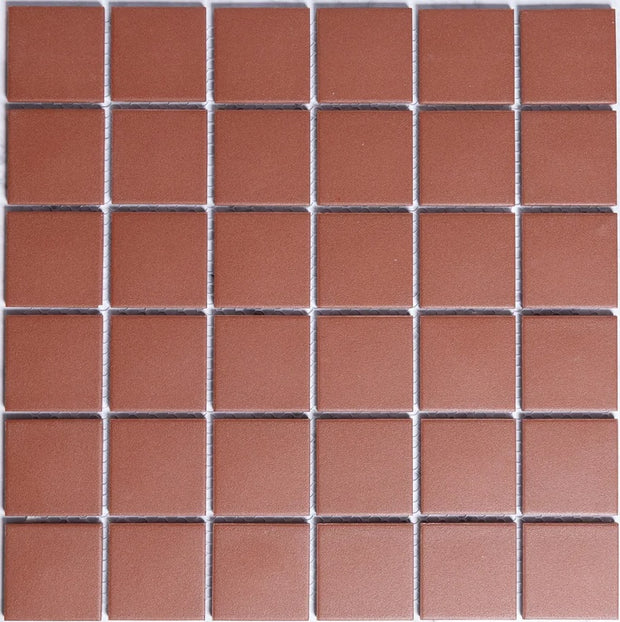 Unglazed Terra Square Mosaic Tiles 48x48mm chips on 306x306mm sheet