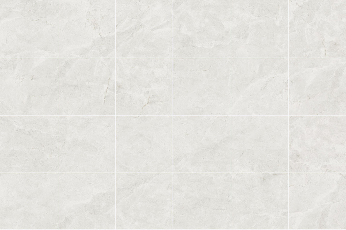 Tundra White Marble Look Porcelain Tiles 75x300mm
