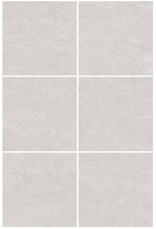 Astra Silver Limestone Look Porcelain Tiles 450x450mm