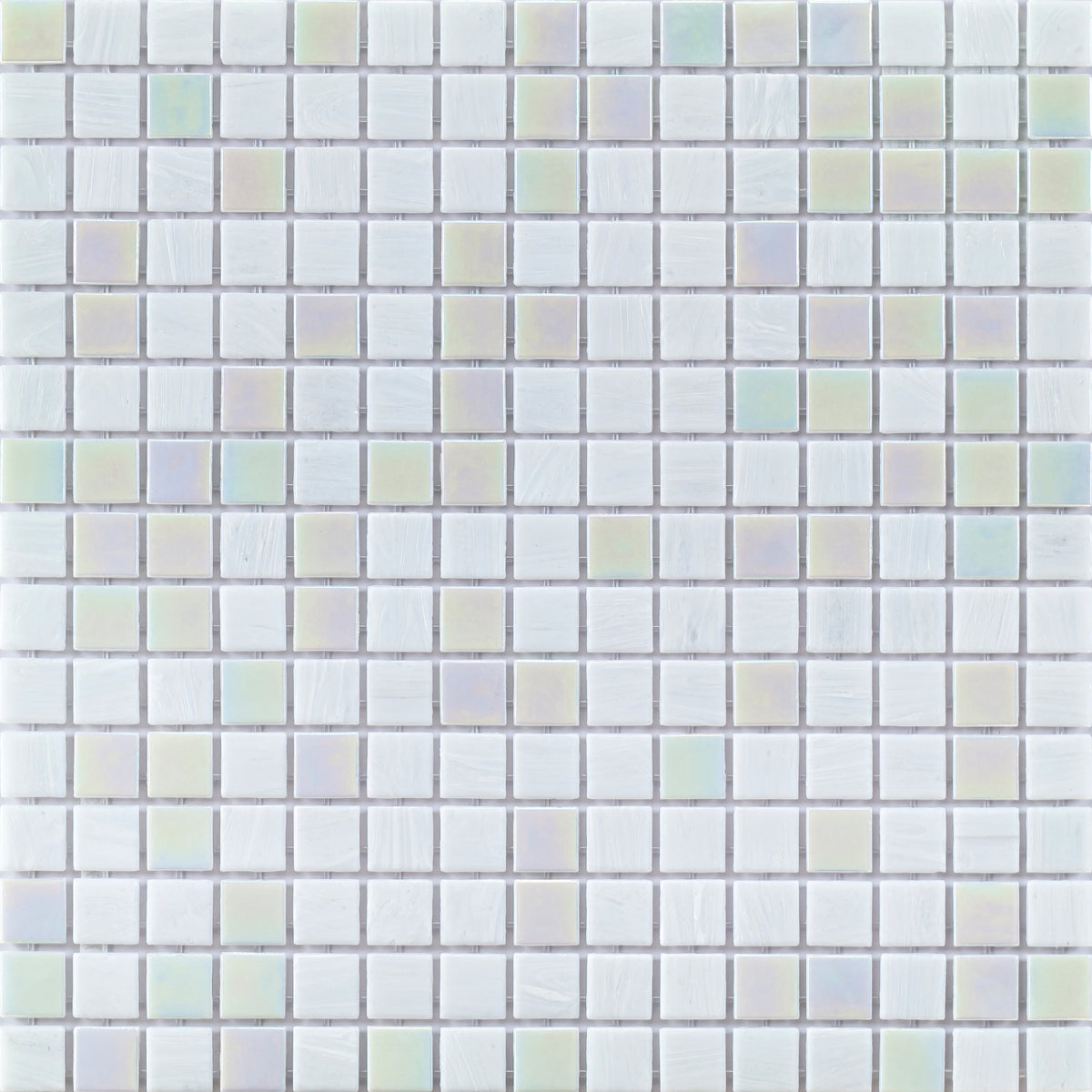 Dot Mount Pearl Glass Pool Mosaic 20x20mm chips on 327x327mm sheet