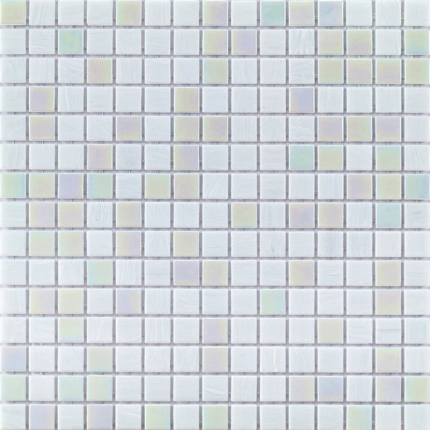 Dot Mount Pearl Glass Pool Mosaic 20x20mm chips on 327x327 sheet
