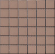 Unglazed Coffee Square Mosaic Tiles 48x48mm chips on 306x306mm sheet