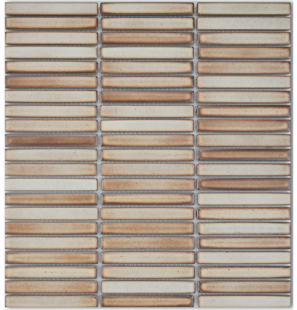 Tuscan Caramel Finger Mosaic Tiles 12x92mm chips