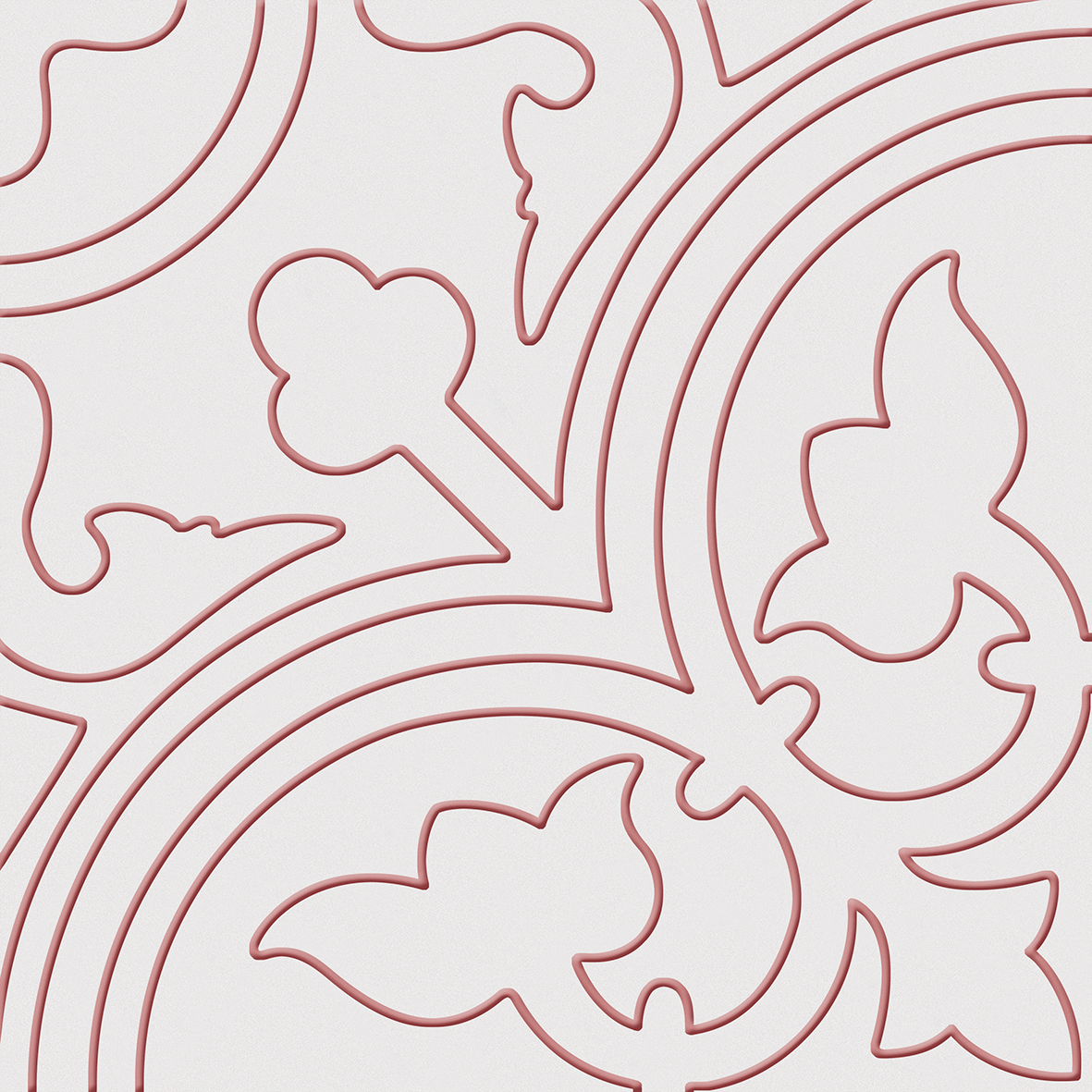 Alhambra Rojo Embossed Decor Tiles 250x250mm